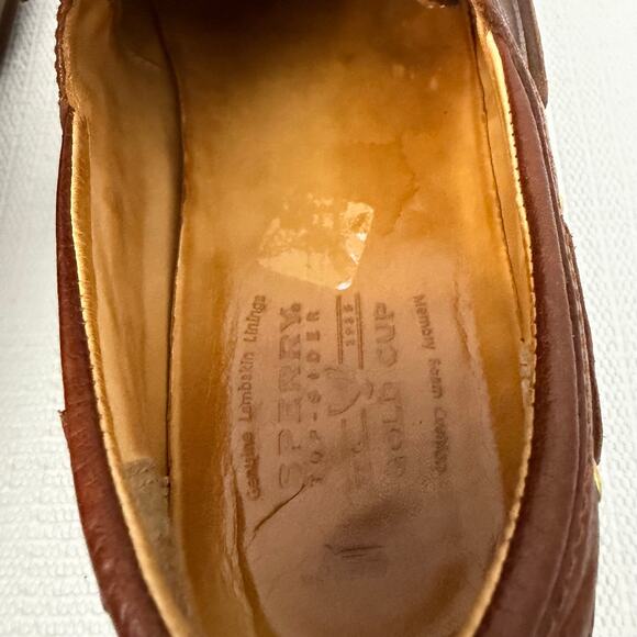 Sperry Top Sider Gold Cup ASV Boat Shoes Mens Size 11 Brown Leather Slip On main image 7